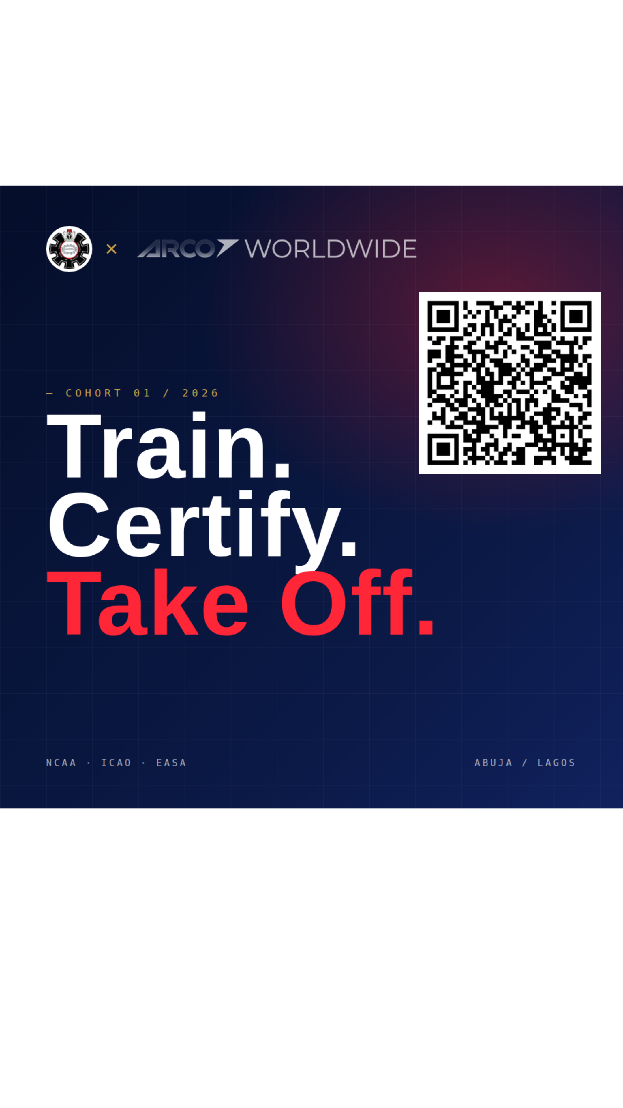 NACETEM and ARCO Worldwide drone pilot training campaign artwork
